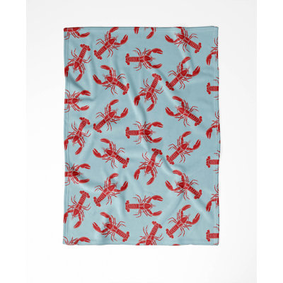 Lobster Ultra Soft Mink Fleece Velveteen Blanket