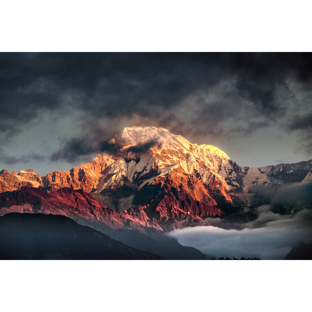 Berggipfel in Nepal Himalaya von LeoPatrizi - Leinwand Kunstdrucke