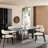 78" Modern Dining Table Set With 8 Faux Leather Dining Chairs