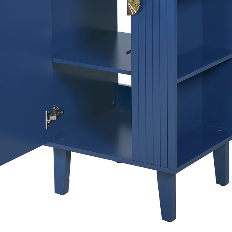 Scripps 20'' Single Bathroom Vanity With Ceramic Top, Blue