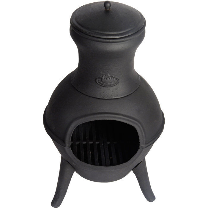 Houk Round Cast iron Wood Burning Chimnea