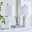 Lampe de table moderne en céramique 24 "à 3 lumières à intensité variable pour le salon de la chambre à coucher