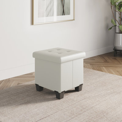 Arlana Vegan Leather Storage Ottoman