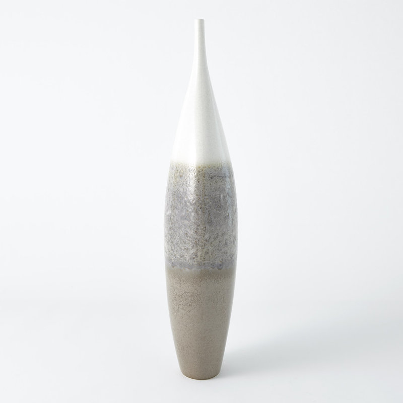 Cream Rises Vase, 30" H x 5" W x 9" D