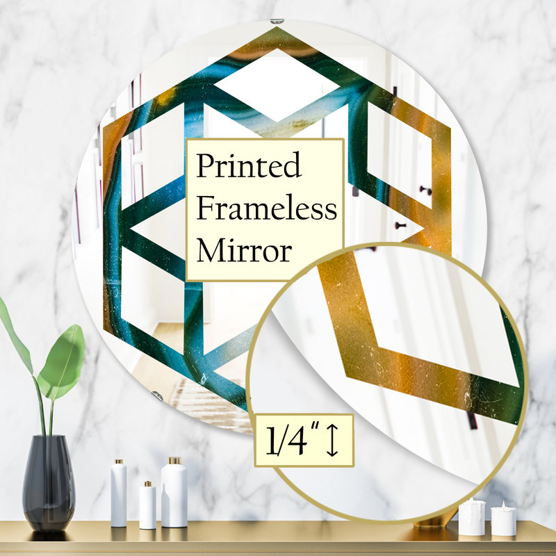 Miroir mural éclectique, H 31,5 po x l po