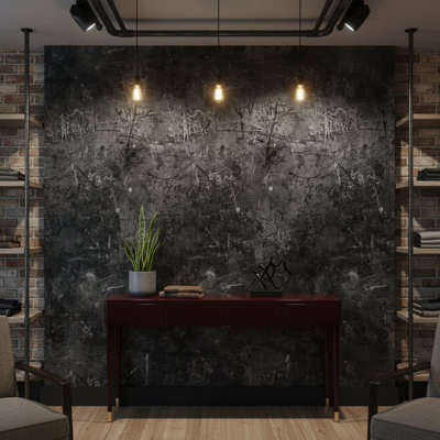 Abstract Wallpaper Geometric Removable Industrial Wall Double Roll
