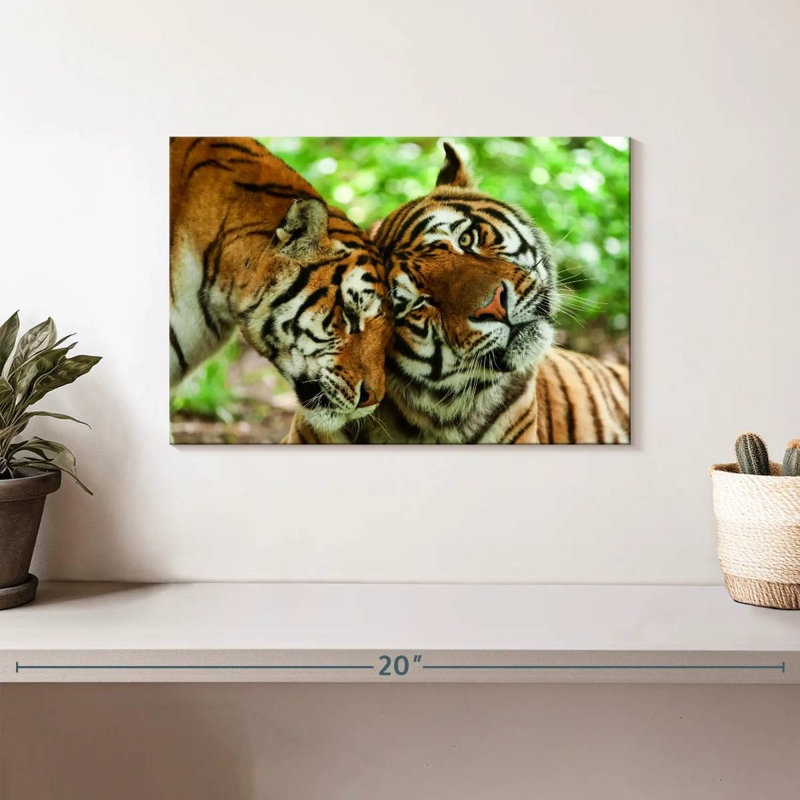 Brampt Loving Tigers, 8" H x 12" W