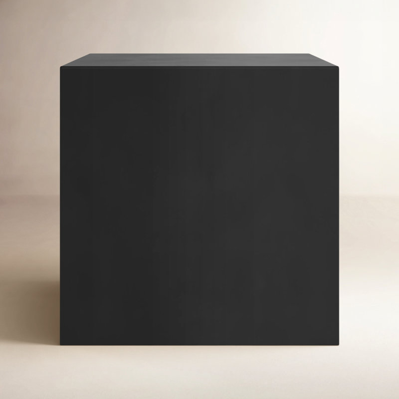 Lanser End Table, Black, 20" H x 20" x 20" D