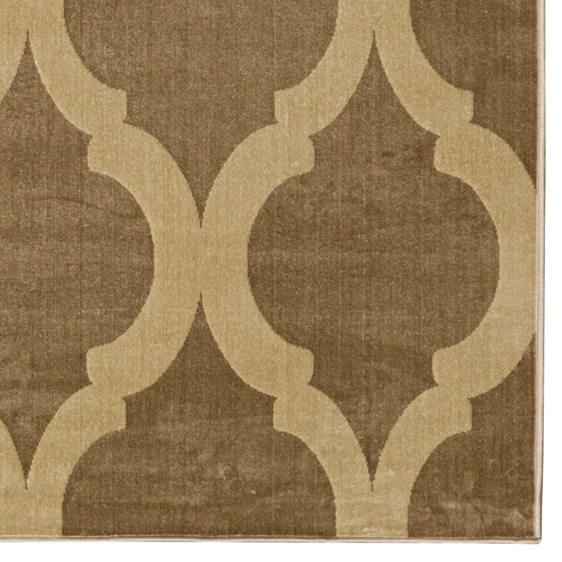 Tapis géométrique beige Prospect, Rectangle 8 pi x 10 pi