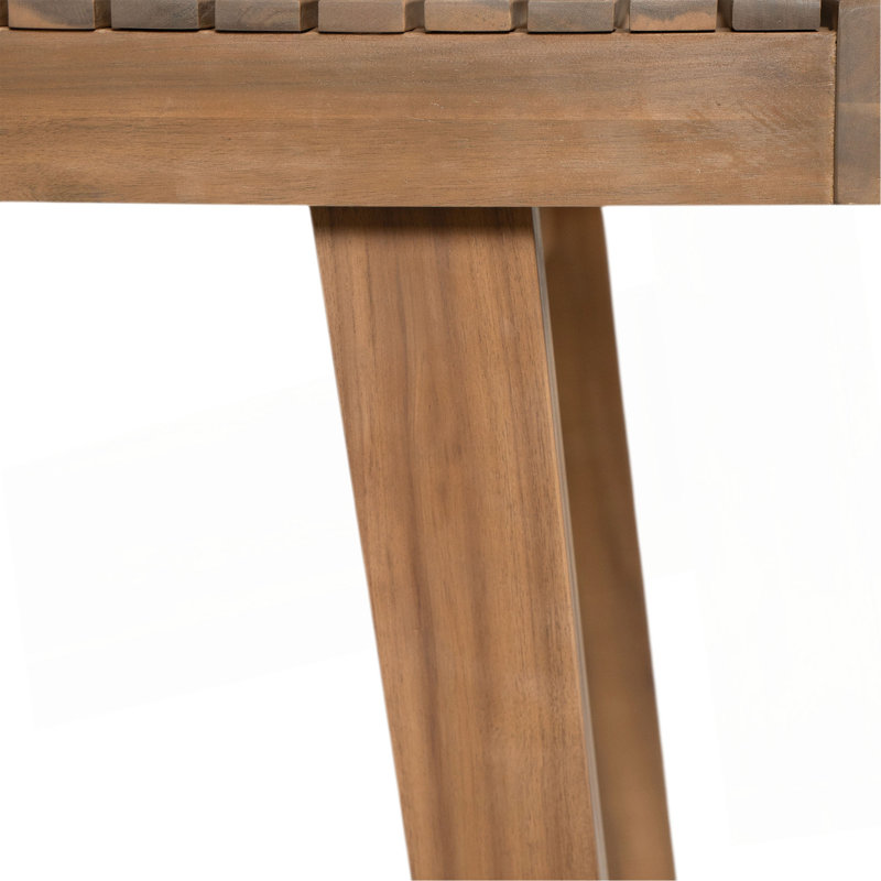 69" Acacia Wood Outdoor Dining Table With Slatted Top/ 300 Lbs Weight Capacity/ Ideal For Patio & Garden Gatherings, Brown