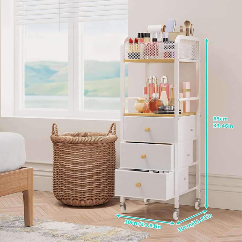 Rangement à roulettes pour chariot de maquillage