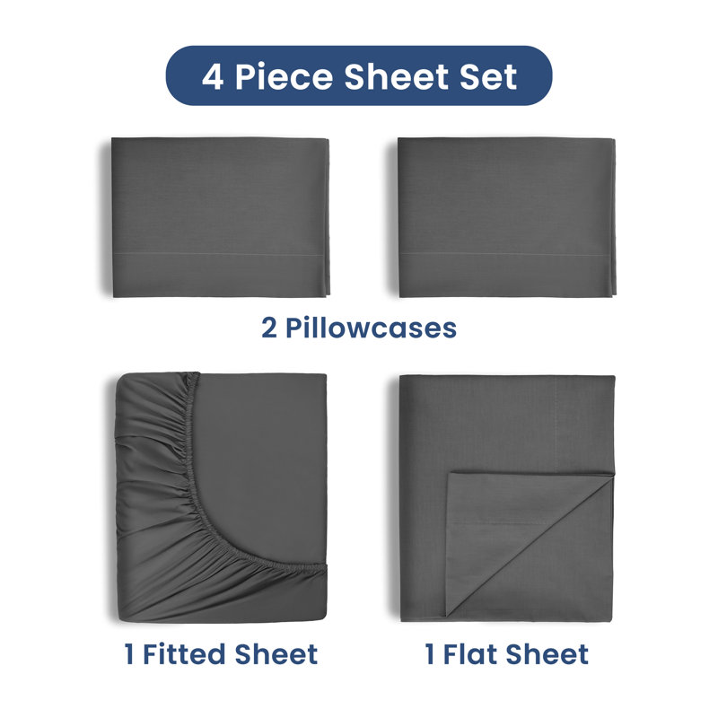 Martex 225 Thread Count Bed Sheets Light Weight, Soft Breathable Sheets, Brushed Cotton Rich Blend, Secure Fit, Wrinkle Resistant, Durable, Easy Care & Comfy Sheets