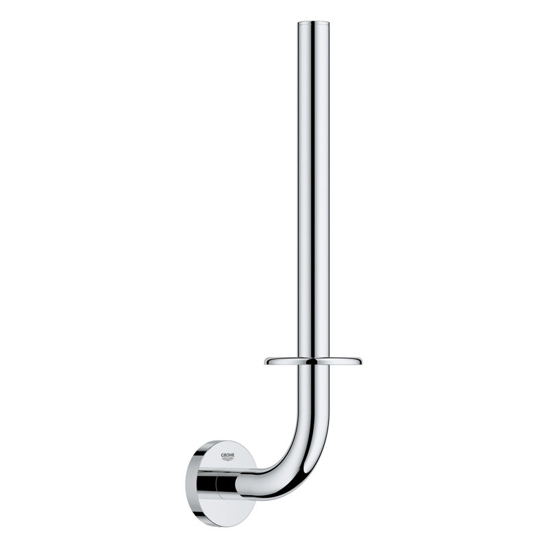 Essentials Double Wall Mount Toilet Paper Holder, Chrome