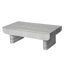 Table basse avec plateau en bois gris, table basse moderne Mid-Century avec tiroir cannelé, table basse de salon