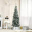Arbre de Noël mince enneigé 6 pi de hauteur avec 6 branches et 492 pointes