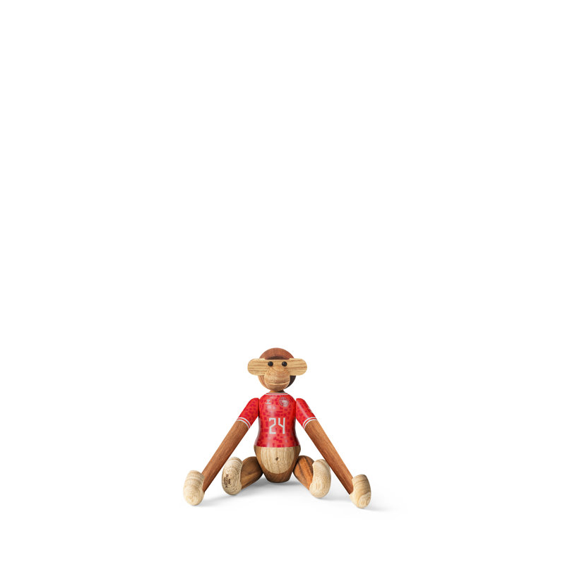 Monkey X DBU Man Monkey 2024 Teak/Limba, 3.7" H x 3.9" W x 1.6" D