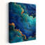 Bleu sarcelle fluide, abstrait, élégant, océan moderne, paysage, art mural-129154637