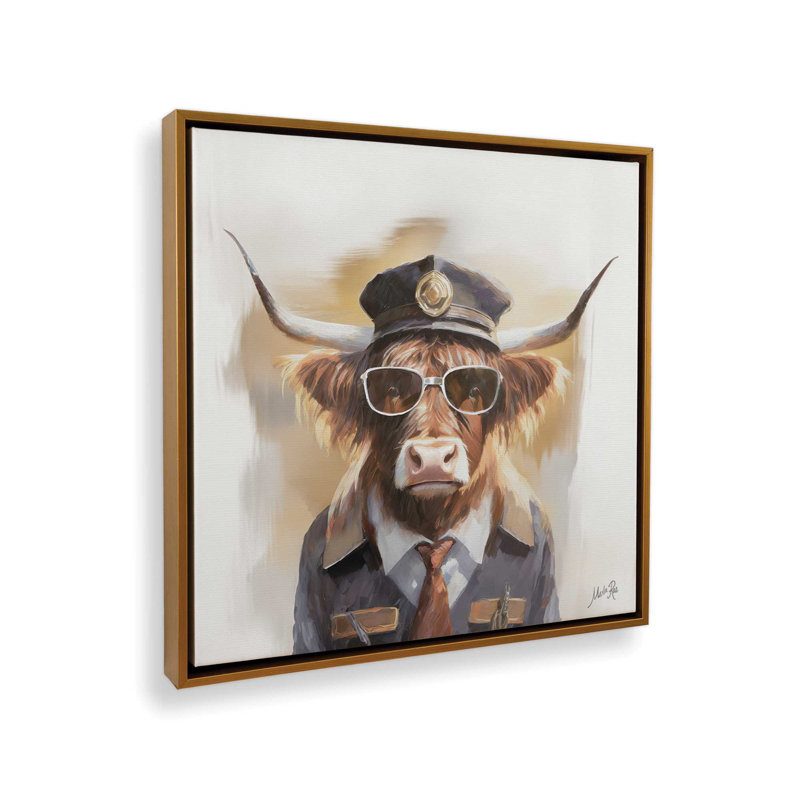 Highland Security by Marla Rae Art Print, Toile avec cadre, L 20 po x H 20 po, Doré