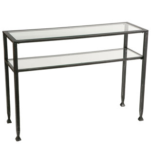 14'' Glass Top Console Table