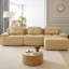 Canapé modulaire en forme de L de 117 po avec repose-pieds mobile, canapé 3 places en velours côtelé de qualité supérieure avec assise profonde, conception capitonnée et base antidérapante sans assemblage-243186048