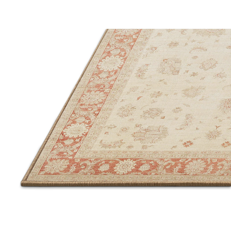 Tapis traditionnel brun / beige Grumium, Rectangle 5 pi x 8 pi