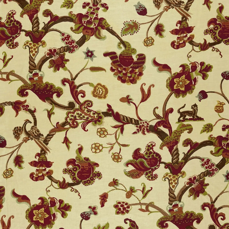 Eastbury Manor Print Fabric, Jewel