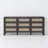 57.8" W 9-Drawer Dresser for Bedroom, Rattan Storage Dresser -Black-191488231-185826604