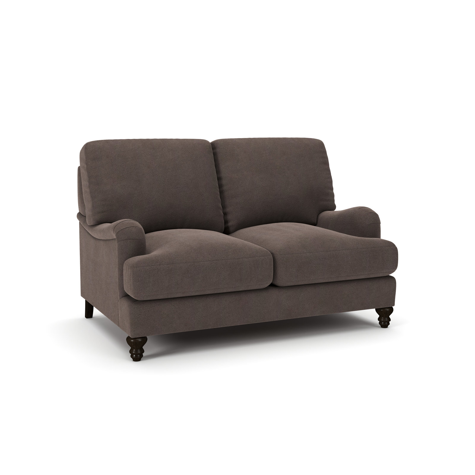 Walters 59'' Upholstered Loveseat, Bella Ash Performance Velvet