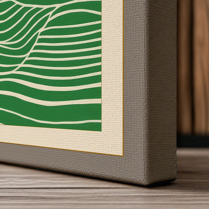 Rolling Hillside Scandinavian - Wrapped Canvas, 36x24 - 91.4 x 61.0 cm, Taupe Border