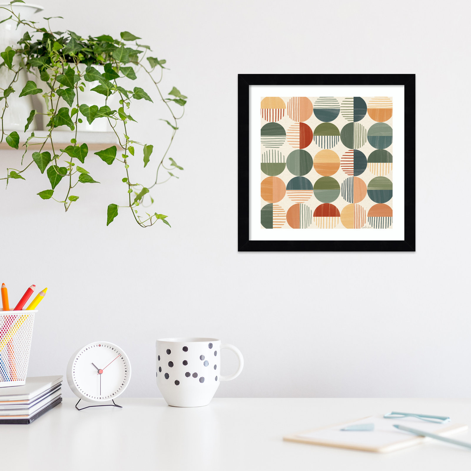 Born To Roam Pattern II, Black, 13" H x 13" W x 1" D