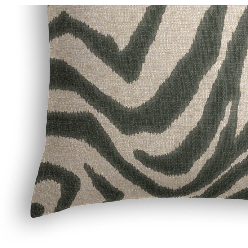 Tropo Square Cotton Pillow Cover & Insert, 22" x 22", Steel