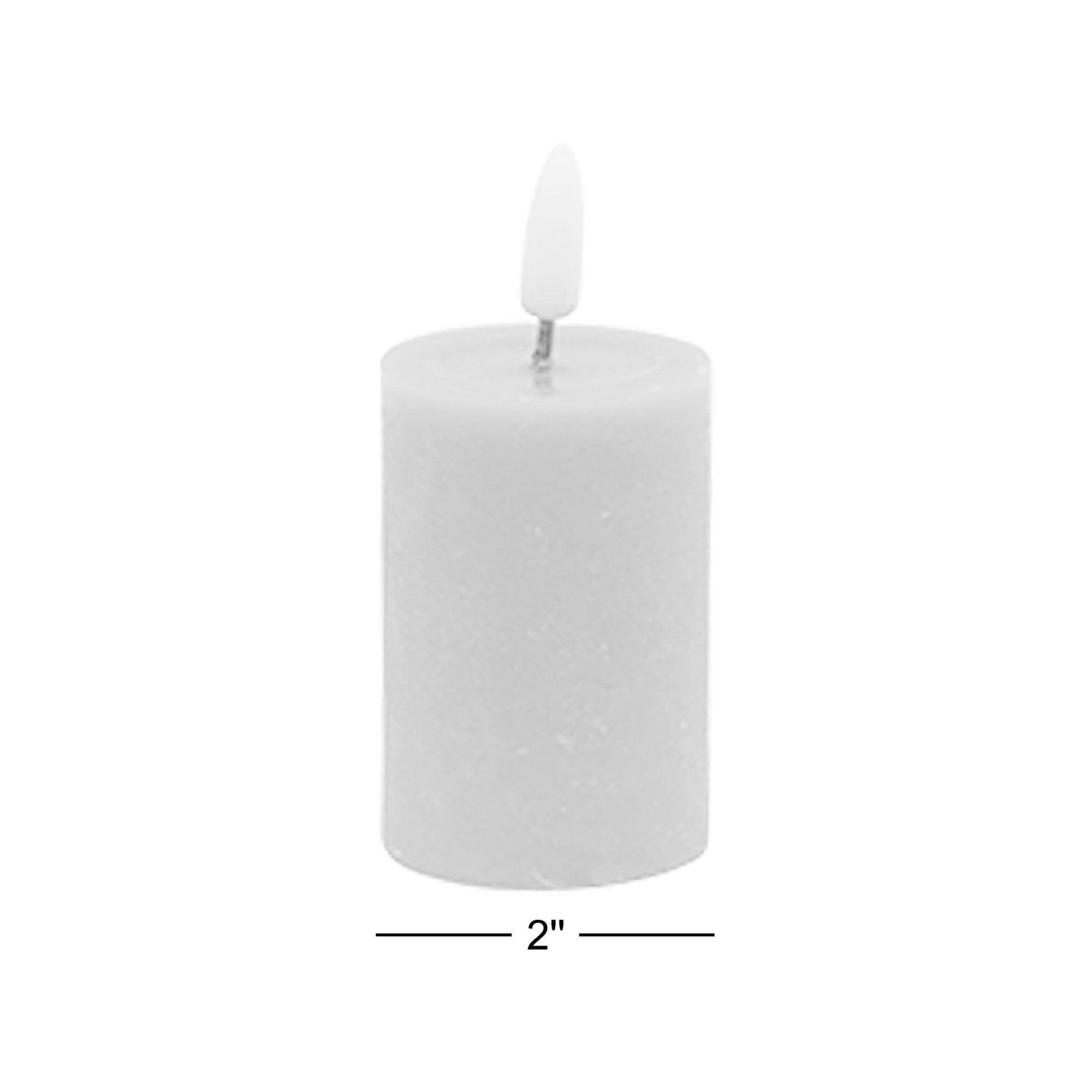 2 Pc Set Flameless Pillar Candle, Black