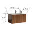 Ensemble de meuble-lavabo simple 29,99 po avec plateau en céramique Jalaiya