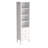 Modern Scandinavian Bookshelf, White & Wood, 31.5 x 70.9 x 13.8 inches | 100% Chipboard with MDF Frame, 0.71 inches Thick | Wall-Mountable, Multiple Shelves, Metal Handle | Stylish Storage for Home & Office
