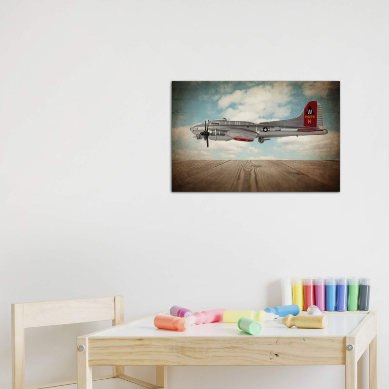 «B17 Flying Fortress» par Saint and Sailor Studios - reproduction de photo, Toile tendue, Pas de tapis