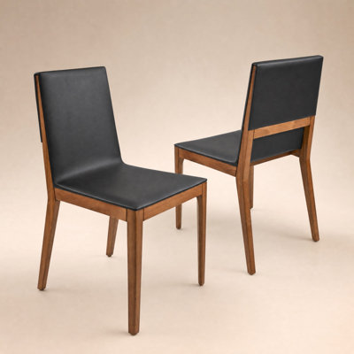 Chaise rembourrée en bois massif Aito