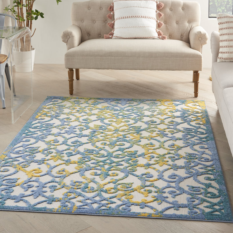 Aasto Ikat Indoor Rug, Rectangle 6' x 9'
