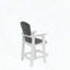 Ensemble de 2 tabourets de bar en PEHD Adirondack (blanc et gris)