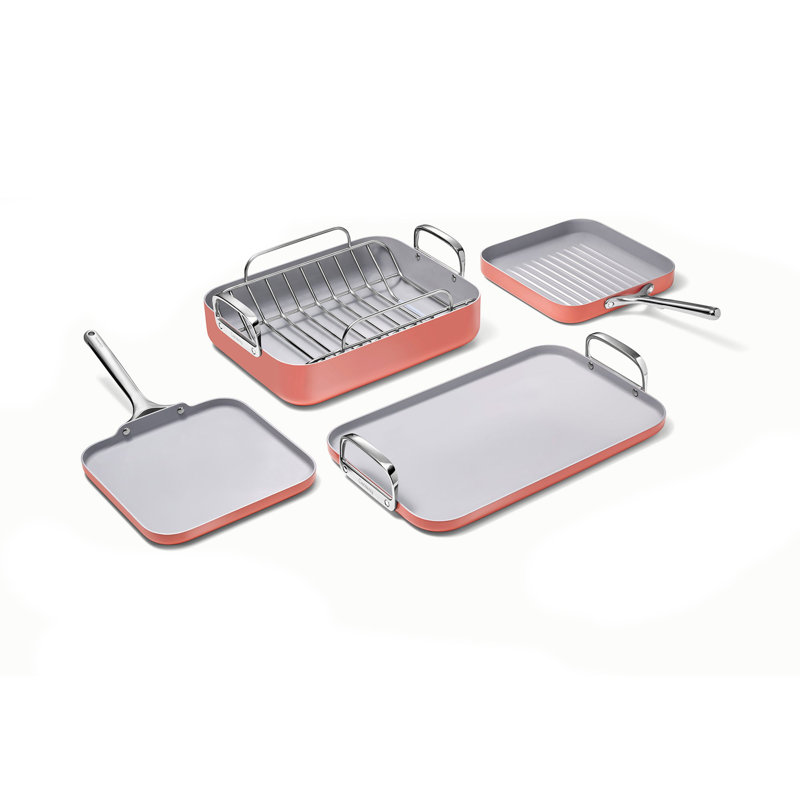 Caraway 5Pc Square Cookware Set, Perracotta