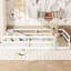 Lit pleine grandeur en bois de pin blanc, clôture pour bois multifonctionnel et confortable avec 15,7 pouces, aucun sommier requis, conception stable, assemblage rapide-1540633677-1540633674