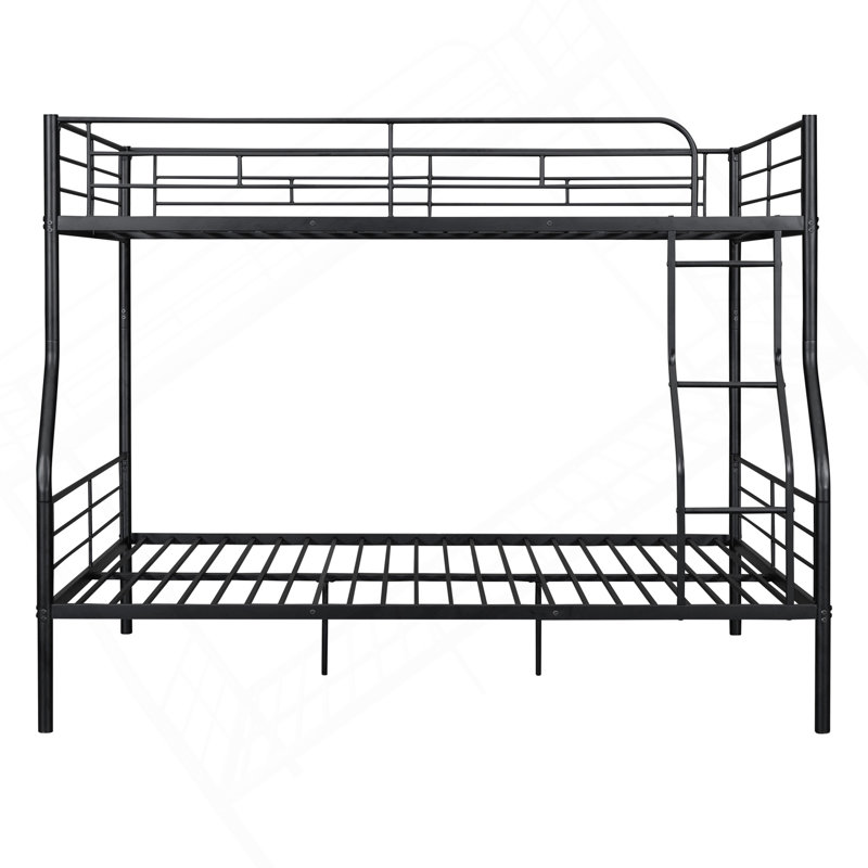 Full Metal Bunk Bed, Black, Black