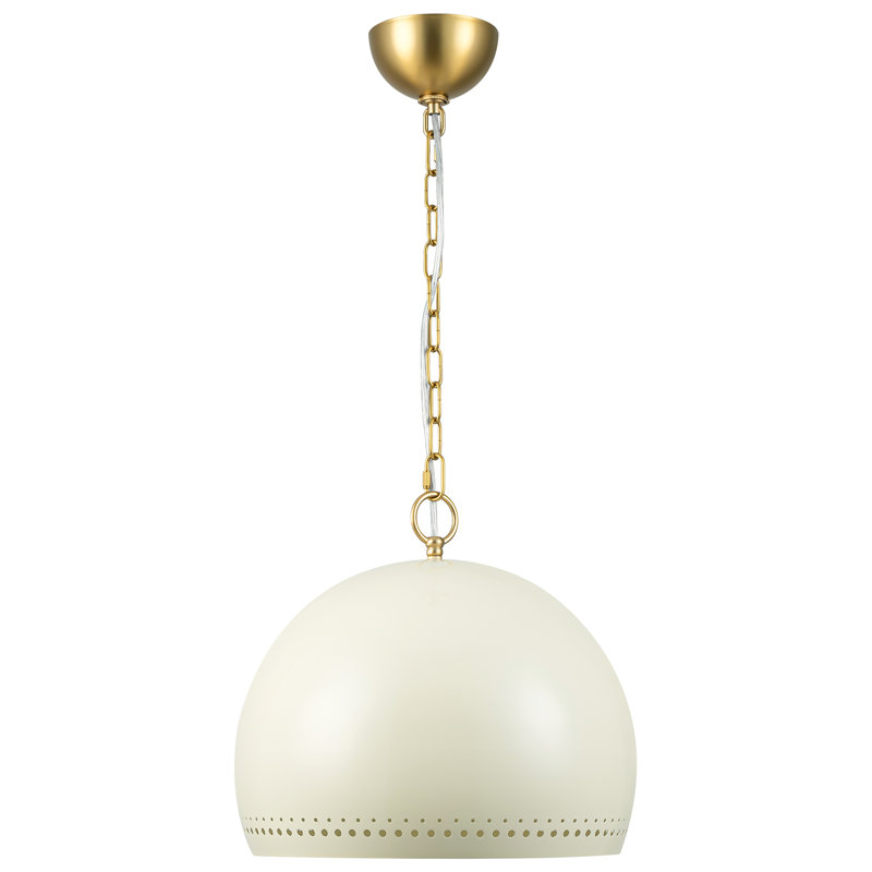 Luminaire suspendu en forme de dôme 1 lumière Lodi, Crème