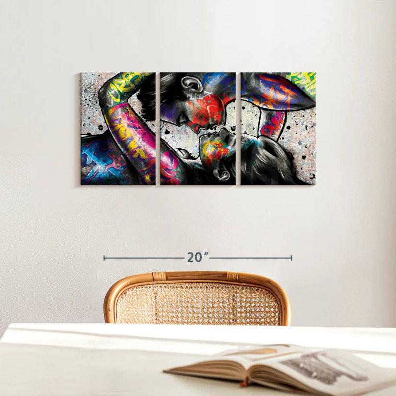 Impression sur toile Urban Couple, H 12 po x l 26 po