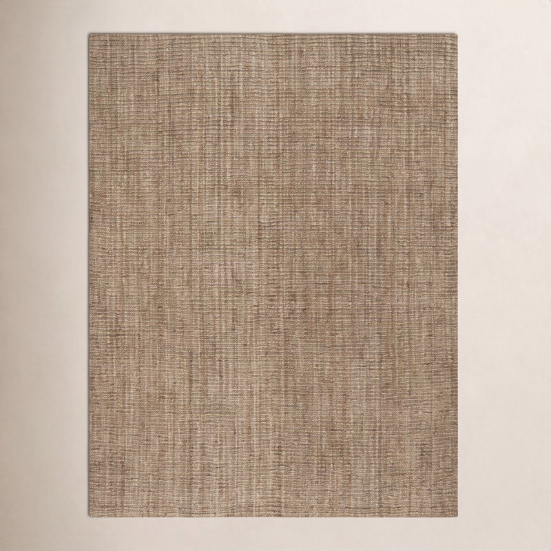 Alda Jute Natural / Gray Area Rug, Rectangle 9' x 12'