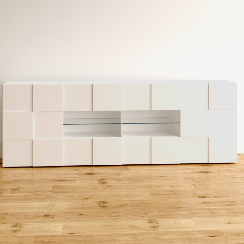 Bailee 241cm Sideboard, Gloss White