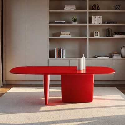 Solid wood desk for office/meeting room-red