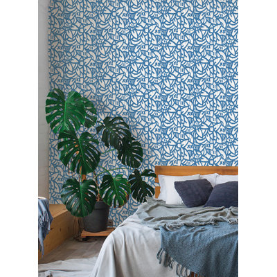 Papier peint crème avec arrangements audacieux