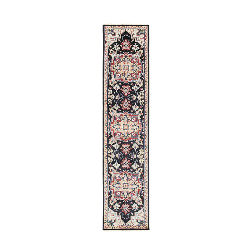 Tapis traditionnel en laine noué à la main Invitation, Tapis de couloir 2 pi 6 po x 10 pi