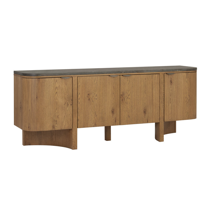 Solstice TV Stand Console, Oak/Blue