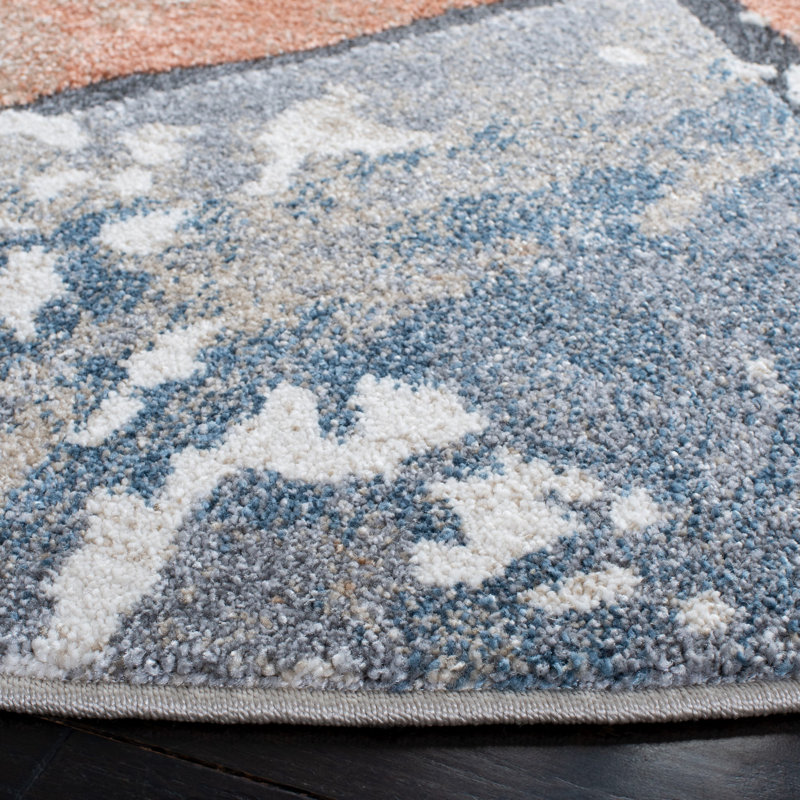 Coppertone Performance Geometric Rug, Square 6'7"